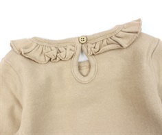 Lil Atelier nougat flæsekrave bluse